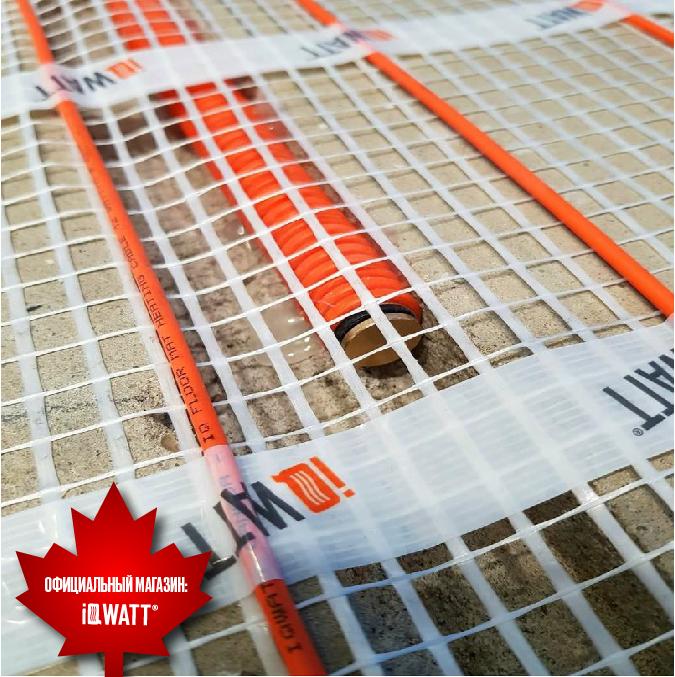 Тонкий самоклеящийся греющий мат IQ FLOOR MAT 150 Вт/м.кв - 4,5м²
