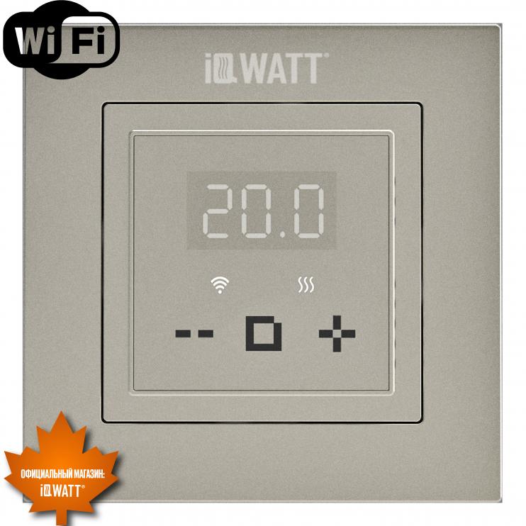 Электронный программируемый термостат IQ THERMOSTAT D шампань WI-FI